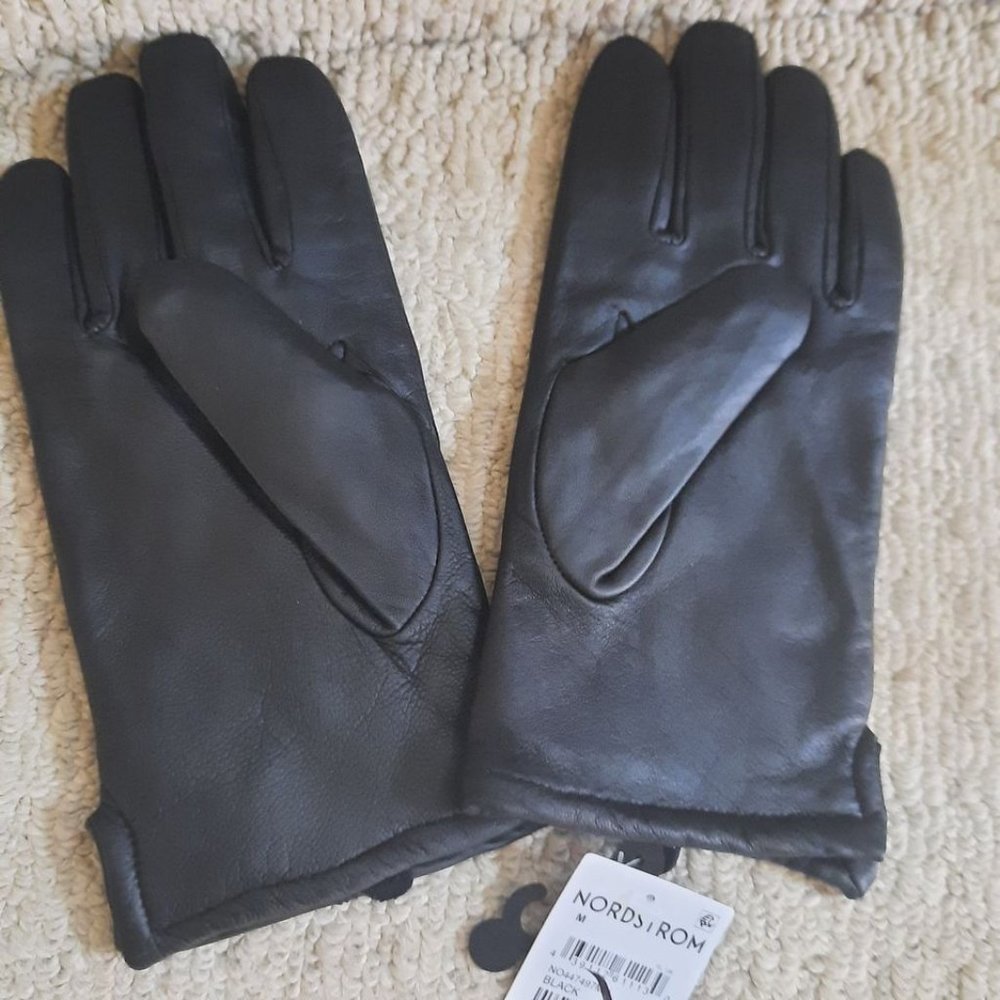 Nordstrom man leather gloves, size M, L and XL - Black